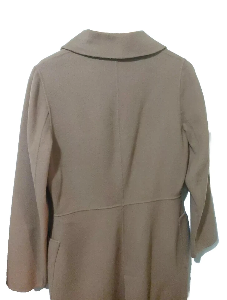 Abrigo Paul & Joe Mujer 40 Mezcla de Lana Trench Bronceado Botón Bolsillos Delanteros Cuello Foto 4 de 4