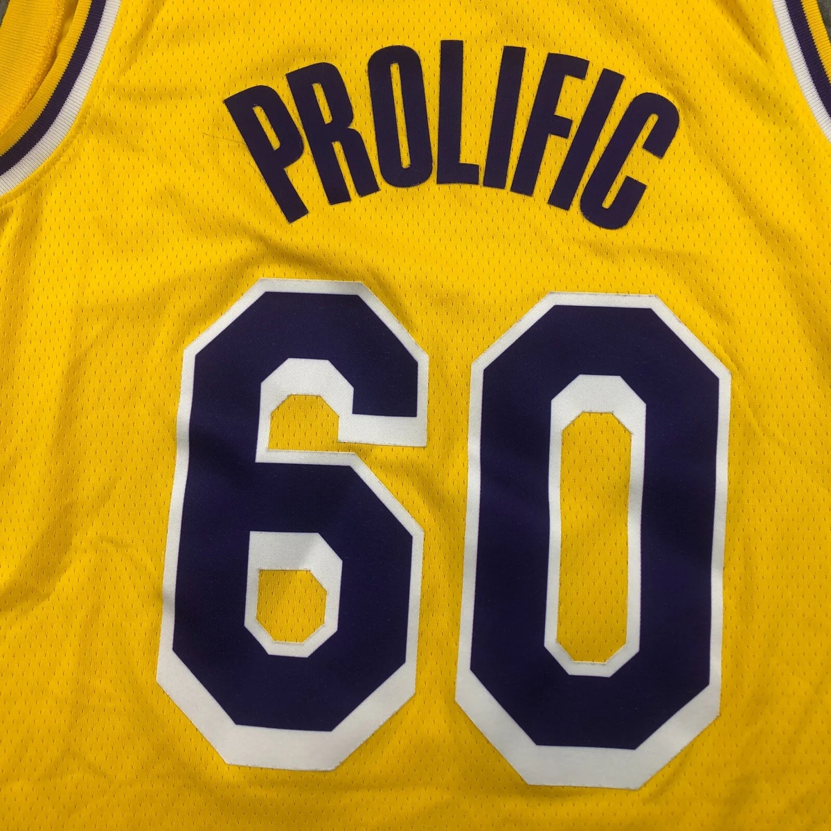 Los Angeles Jersey Shirt Mens Large Nipsey Hussle Prolific Yellow Swingman Nike