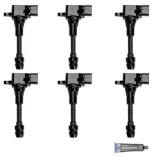 6 Pack Ignition Coil + Grease For 2012 2011 Nissan 4.0L 3.5L 2.4L 5.6L V6 L4 V8