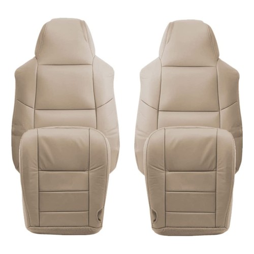 For 2003 2004 2005 2006 Ford F250 F350 Lariat Super Duty Front Seat Covers Tan - Picture 5 of 21