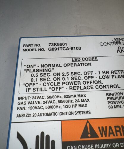 Neu OEM Lennox Impulszündung Steuerplatine G891TCA-8103 - Bild 4 von 4