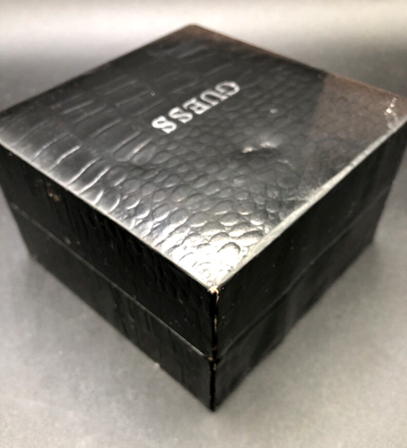 Guess G66550G Tank Style SS Genuine Leather Cuff Quartz Watch NEW - Picture 12 of 14
