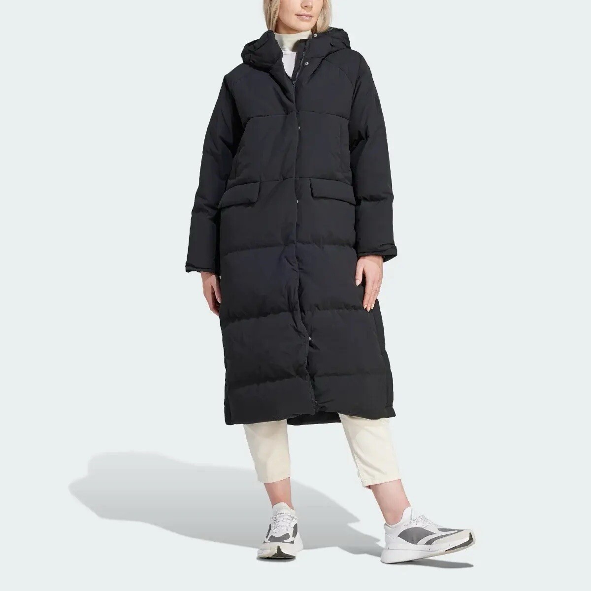 【adidas】WBIGBAFFLEC ダウンコート Adidas Big Baffle Down Coat Puffer Jacket Black 2XL Women's NEW w