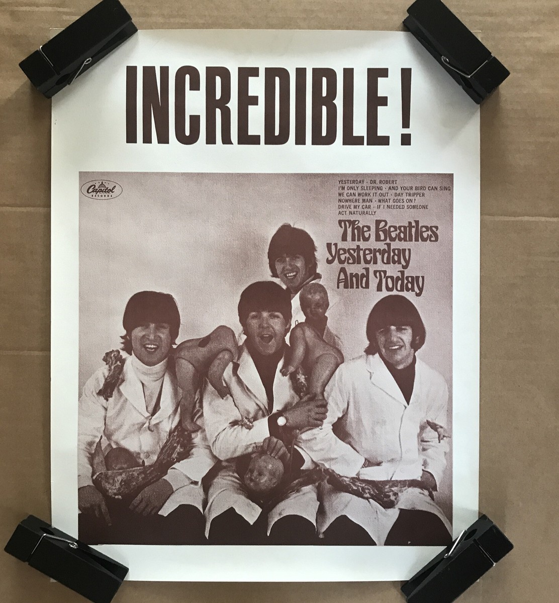 Original Vintage Poster The Beatles Incredible Butcher Cover