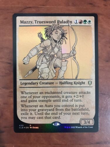 Mazzy Truesword Paladin Showcase Foil MTG Magic the Gathering Card NM Mint CLB - Picture 1 of 1