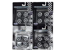 Welly -  Custom Wheels 5 Spoke  Replacement Parts  1" Dia.  NOC LR9396 Lot of 4