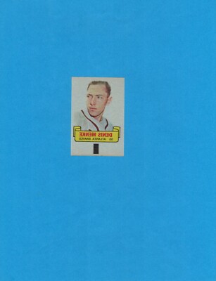 1966 Topps Baseball Rub-Offs Insert Denis Menke! Atlanta Braves!