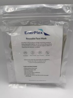 EnerPlex Comfort Crown Jewels Blue 3 Masks 3-Ply Reusable Size Large