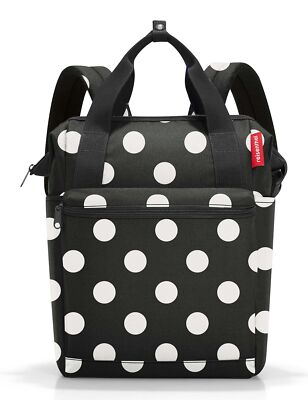 reisenthel Allrounder R Backpack M Rucksack Rucksack Dots White schwarz weiß Neu