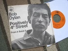 BOB DYLAN 1965 "POSITIVELY 4TH STREET" VINTAGE GERMAN 7" PICTURE SLEEVE 45RPM