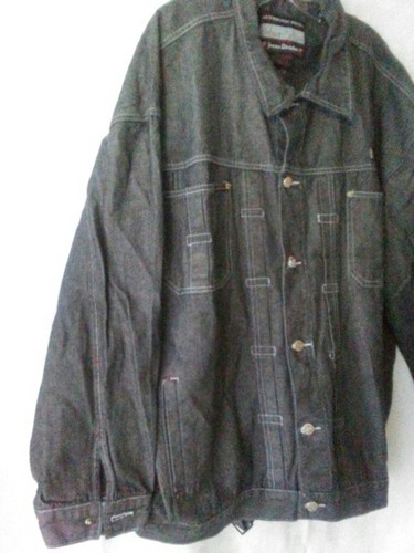 Propain Urban Culture Mens 3X Black Denim Front Button Jacket Cotton Longsleeve - Picture 3 of 10