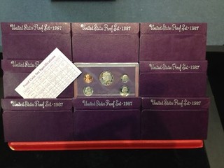 8 Set LOT of 1987 S U.S. Proof Sets ORIGINAL