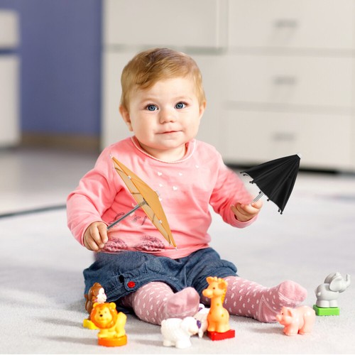 5 Pcs Small Folding Umbrella Doll Umbrella Small Travel Umbrella Umbrella Model - Picture 4 of 12