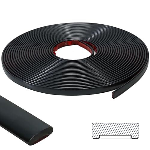 Peel and Stick Molding Trim, Flexible Wall Trim Molding 26.2 FT Matte Black