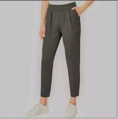 New Modern Ambition Mondetta Ladies' Pleated Ponte Pants, Charcoal XL