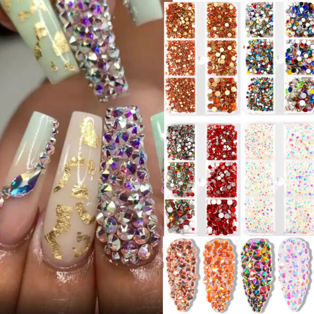 3D Nail Art Edelsteine Glitzer Diamant Maniküre Deko Strass Flatback Ab Crystal 3D Nail Art Edelsteine Glitzer Diamant Maniküre Deko Strass Flatback Ab Crystal
