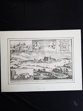 Kupferstich um 1650 Matthaeus Merian  :  Vesten Schloß Helderungen