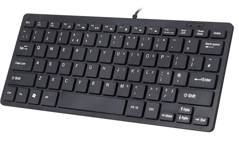 Mini USB Black UK Qwerty Layout Keyboard Suitable For Windows & Mac New - Image 2 of 4