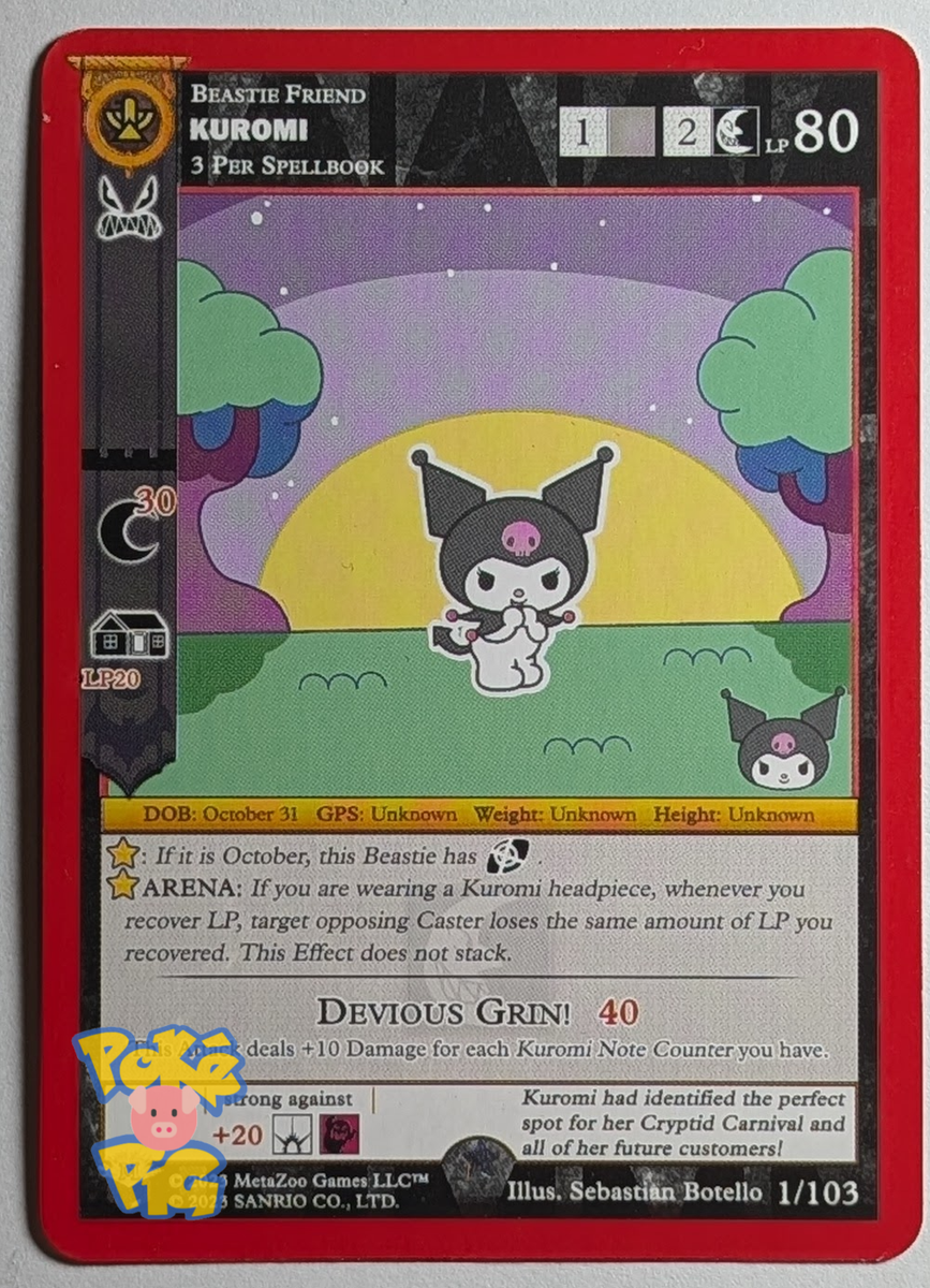 MetaZoo Kuromi's Cryptid Carnival - CHOOSE YOUR CARD!! All Non