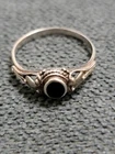 vintage Thailand .925 STERLING SILVER REAL ONYX RING size 8.75