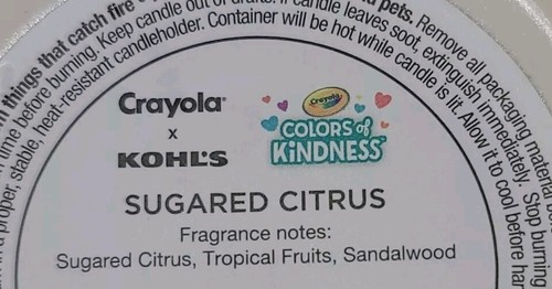 Crayola For Kohl's Create Sugared Citrus Scented Candle - Picture 5 of 6