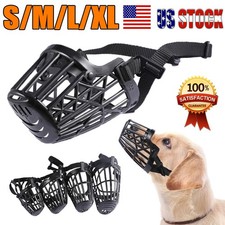 Cage Mouth Pet Dog Mouth Cover Prevents Barking and Biting Easily Clean Black US
