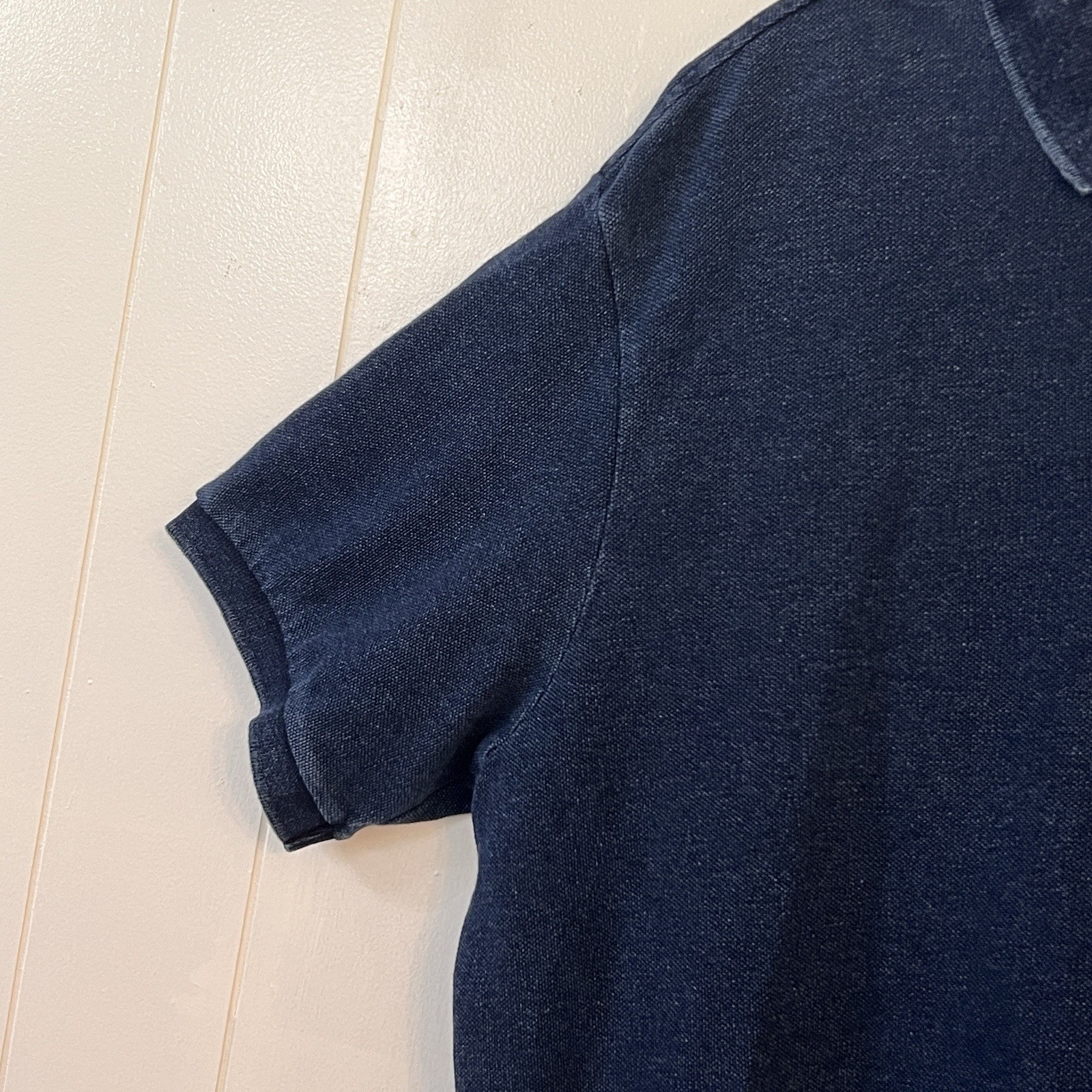 Polo Ralph Lauren Camicia Personalizzata Maglia Cotone Rosso Pony Logo Uomo XL Blu Navy