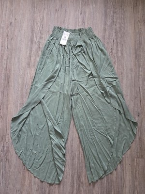 Neue Hailys Damen Hose mit offenen Beinen, Grün, Gr. XXL