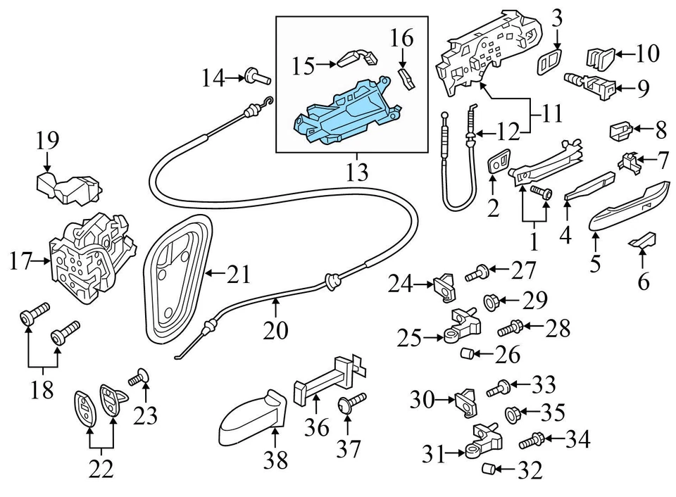 Audi A5 Quattro 2018 - manija de puerta interior delantera izquierda/lanzamiento 8W0837019C Foto 3 de 4