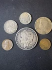 1879 Morgan Silver Dollar + Silver Lot – Indian Head, Buffalo Nickel, Canadian