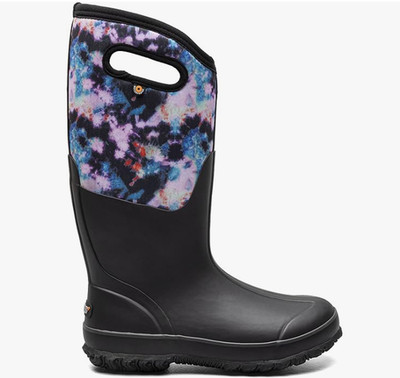 Bogs Women's Classic Tall Boot Rain Cosmos Print Black Size 11 US