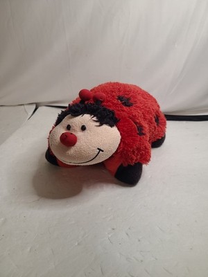 Pillow Pets Pee Wee Ladybug 12x8  Red Black MS Lady Bug Soft Stuffed Plush Y2K
