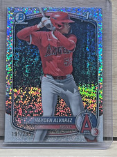 2025 Bowman Chrome Hayden Alvarez Speckle /299 #BCP-12 1st Prospect Angels