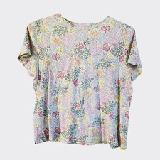 Studio Works Multicolor Floral Pullover Blouse Size XL