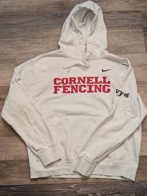 Vintage Nike Team Cornell University Fencing Hoodie Pullover Size Medium 