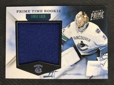 2011-12 Panini Prime #48 Eddie Lack Vancouver Canucks Prime Time RC PATCH /99