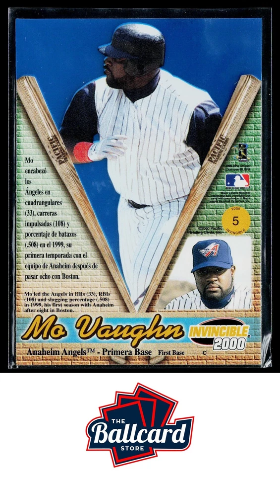 2000 Pacific Invincible #5 Mo Vaughn - Image 2 of 2