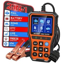 2-in-1 PRO OBD2 Scanner Diagnostic Tool, Car Code Reader with Battery Tester,
