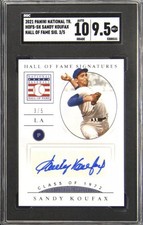 2021 Panini National Treasures Sandy Koufax HOF Sig SGC 9.5 w/10 AUTO (3/5)