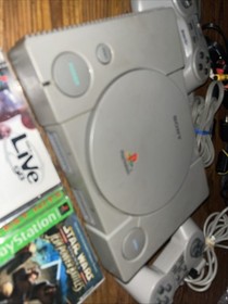 Sony PlayStation 1 PS1 Gray Console SCPH-9001 Bundle TESTED WORKING
