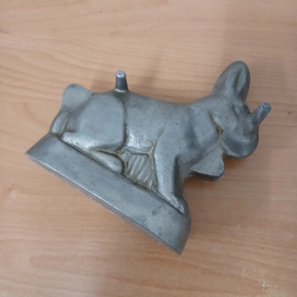 Vintage: Alte Backform Kuchenform Schokoladenform Hase/ Osterhase 2-tlg. Aluguss - Bild 3 von 4