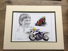 Joey Dunlop Honda Art Print Card Mounted