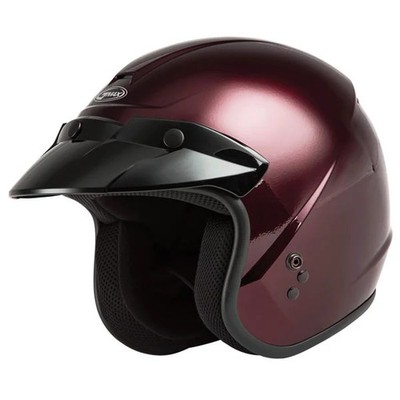 GMAX OF-2 OPEN FACE HELMET WINE LARGE G1020106
