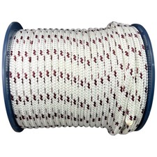 Quality Double Braid on Braid Polyester Mooring Yacht Marine Rope White Burgundy