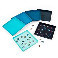 The House of Puzzles Puzzle Trays -Stackable Jigsaw Piece Sorters, Tray Set of 6