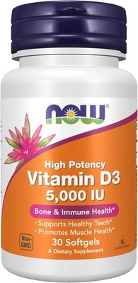 Now Supplements, Vitamin D3 5,000 IU, Structural Support, 30 Softgels