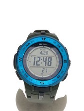 CASIO Wristwatch Digital Rubber GRY GRN PRG 330