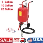 5/10/20 Gallon Sandblaster Portable Air Sand Blaster Abrasive with 6" Wheels