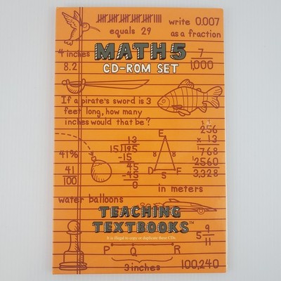 Teaching Textbooks Math 4 CD Rom Set 4 Disks Homeschool Teacher