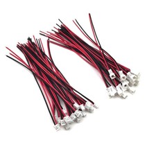 20 Pairs JST 1.25 mm 2-Pin Micro Electronics Male and Female Connector Plug w...